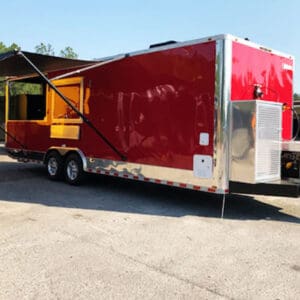2025 Southern Dimensions 26' Red Concession trailer-Smoker w-Bathroom (SDG-220)